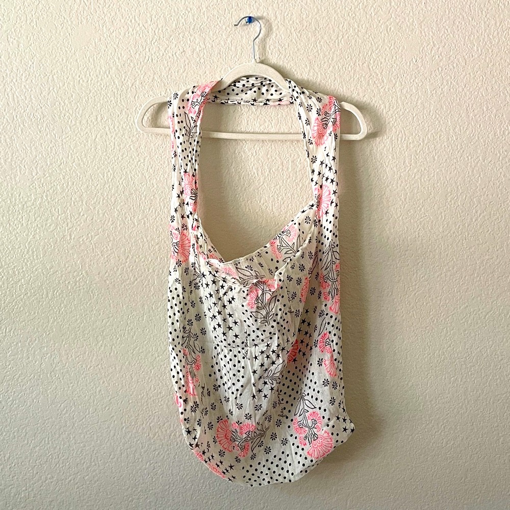 Free People Large Tote Bag Lightweight Logo Bag Gusset Lg Size Beach Athleisure